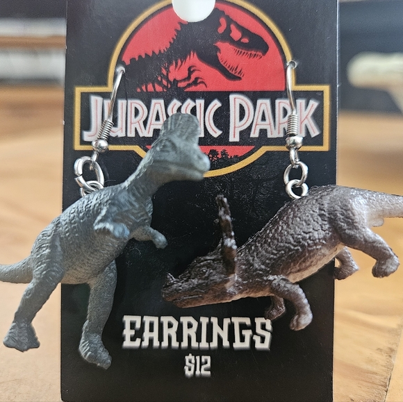 Dinosaur Earrings (Jurassic Park) - Picture 1 of 5